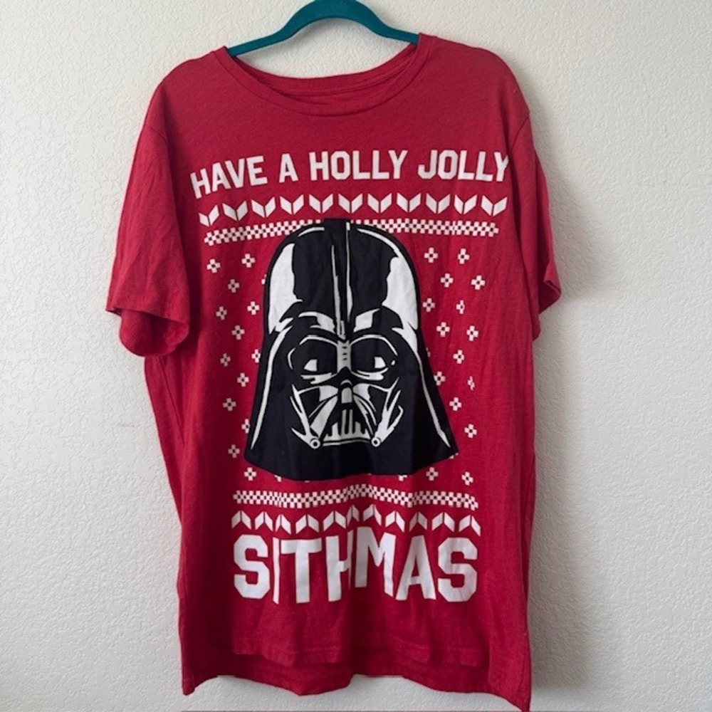 Star Wars Darth Vader Sithmas‎ Holiday Graphic Print Mens T-Shirt